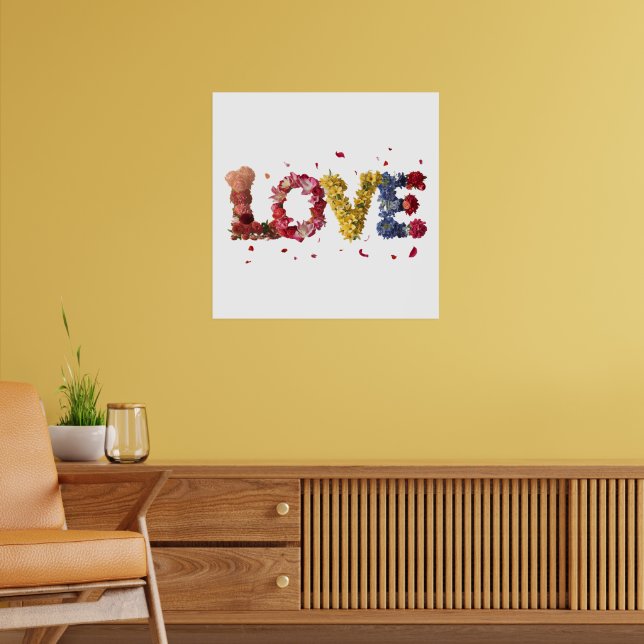 Kärlek i blommor poster (Vardagsrum 2)