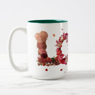 Kärlek i blommor Två-Tonad mugg