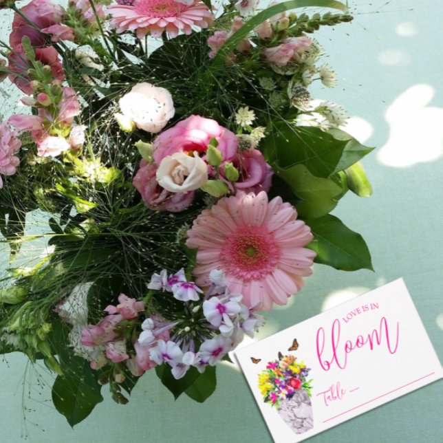 Kärlek i Bloom Blommigt Bröllop Placeringskort (Skapare uppladdad)