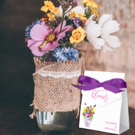 Kärlek i Bloom Blommigt Bröllop Presentaskar