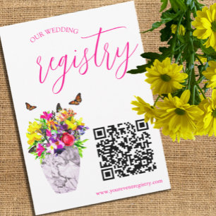 Kärlek i Bloom Blommigt Bröllop register Tilläggskort