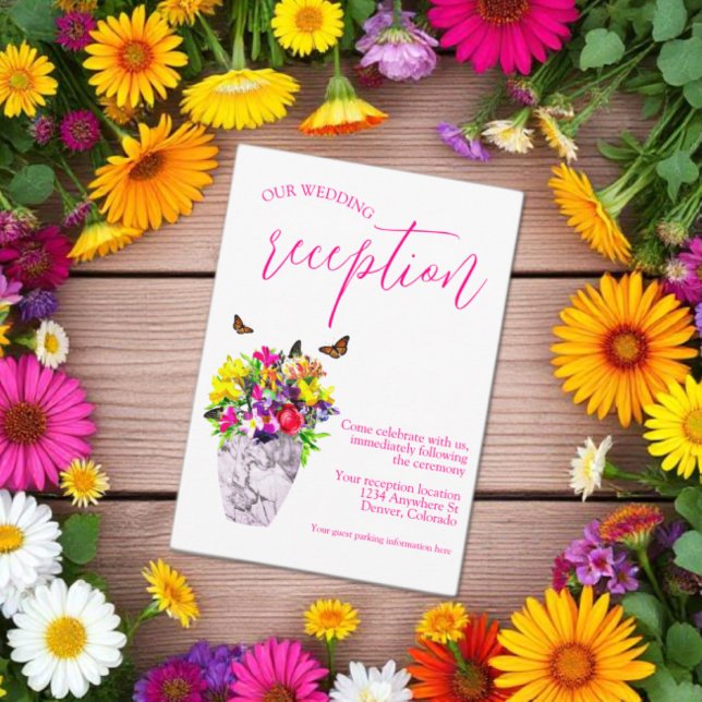 Kärlek i bloom Blommigt bröllopsmottagning Tilläggskort (Skapare uppladdad)