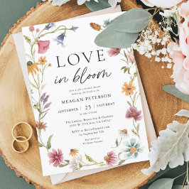 Kärlek i Bloom Blommigt Vår Möhippa Inbjudningar