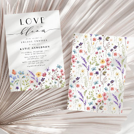 Kärlek i Bloom Blommigt Vår sommartid Möhippa Inbjudningar