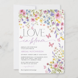 Kärlek i Bloom Butterfly Möhippa Inbjudningar