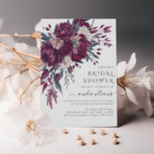 Kärlek i Bloom Flowers Burgundy Cream Möhippa