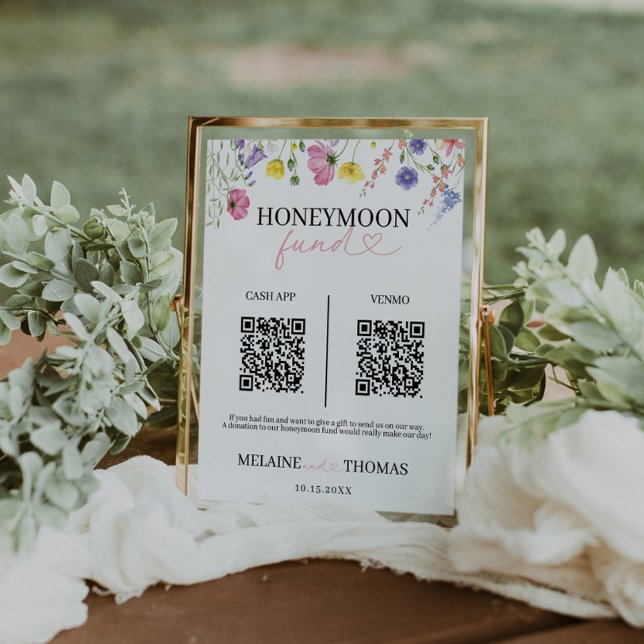 Kärlek i Bloom Honeymoon Fund Sign Poster (Skapare uppladdad)