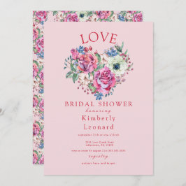 Kärlek i Bloom Inbjudningskort för möhippan