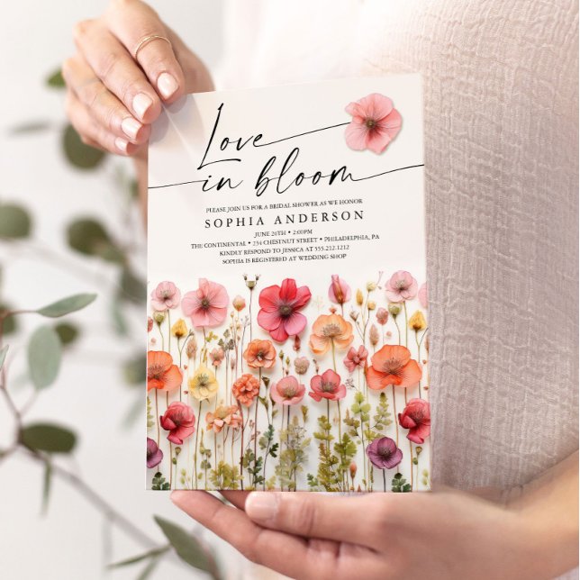Kärlek i Bloom Inbjudningskort för möhippan Card (Skapare uppladdad)