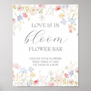 Kärlek i Bloom Möhippa Blom Pub-tecken Poster