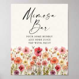 Kärlek i Bloom Möhippa Mimosa-tecken Poster