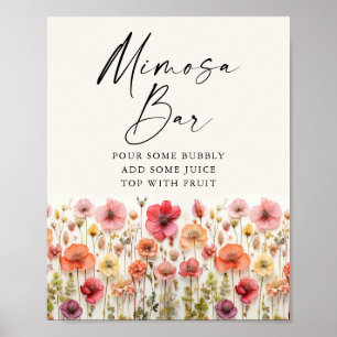 Kärlek i Bloom Möhippa Mimosa-tecken Poster