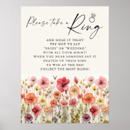 Kärlek i bloom Möhippa Ring-spelsignatur Poster