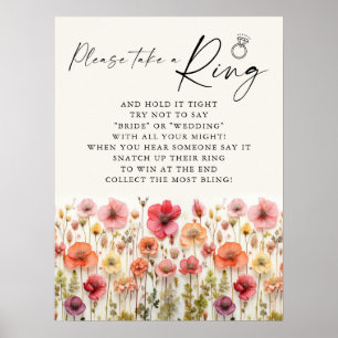 Kärlek i bloom Möhippa Ring-spelsignatur Poster