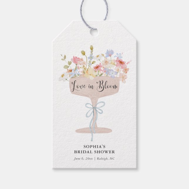 Kärlek i Bloom Möhippa Tack Presentetikett (Framsidan)