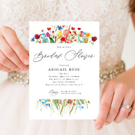 Kärlek i Bloom Möhippa Wildblomma Split Ram Inbjudningar