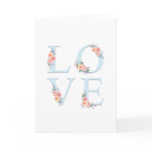 Kärlek i Bloom Romantic Blommigt Typography