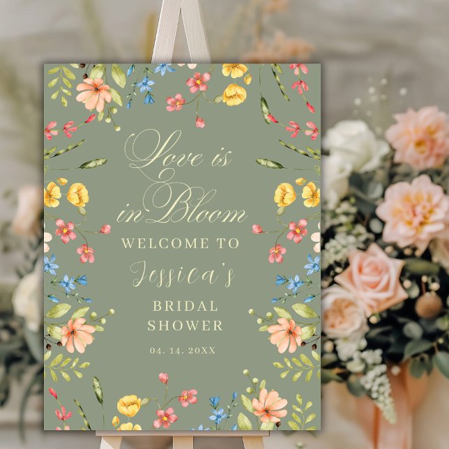 Kärlek i Bloom Sage Möhippa Välkomsttecken Poster (Skapare uppladdad)