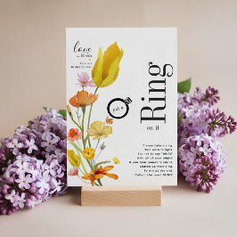 Kärlek i Bloom satte Ring på sitt Möhippa Card Inbjudningar