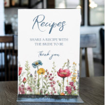 Kärlek i Bloom Watercolor Wildblommes Bord Signs