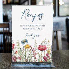 Kärlek i Bloom Watercolor Wildblommes Bord Signs