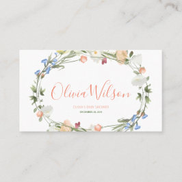 Kärlek i bloom Wildblomma Placeringskort