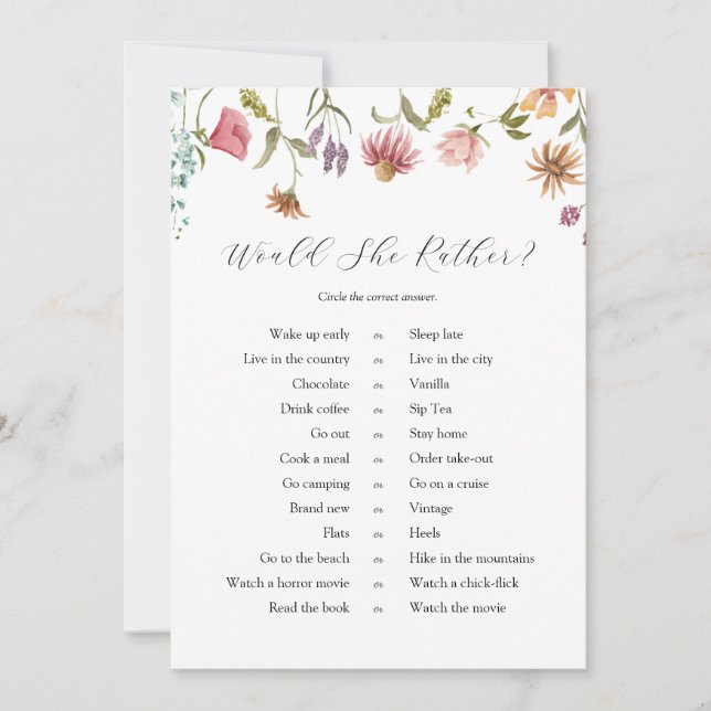 Kärlek i Bloom Wildblomma skulle hon få ett kort (Framsida)