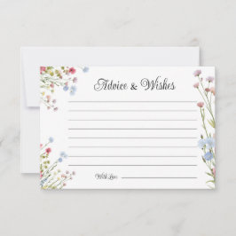 Kärlek i Bloom Wildblomme Advice och Önskemål Card