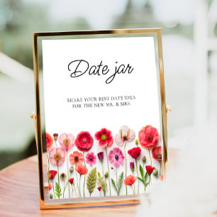 Kärlek i Bloom Wildblomme Datum för kvällsidéer Bu Poster
