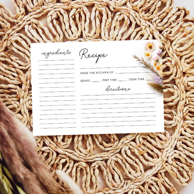 Kärlek i Bloom Wildblommes Möhippa Recept Card (Skapare uppladdad)