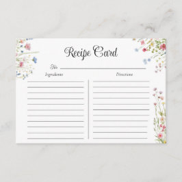 Kärlek i Bloom Wildblommes receptkort Tilläggskort