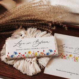 Kärlek i Bloom Wildblommor Candy Pub Wrapper Flygblad