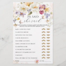 Kärlek i bloom Wildbloms Rustic Möhippa Game