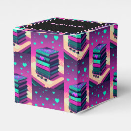 Kärlek i Bokar Rosa Cube Presentaskar