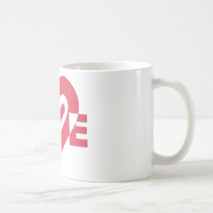 Kärlek i Cherry Rosa Kaffemugg