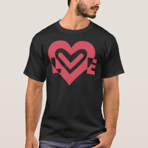 Kärlek i Cherry Rosa T Shirt
