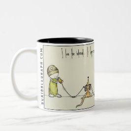 Kärlek i den digitala tidsåldern Två-Tonad mugg