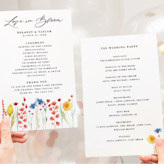 Kärlek i det Pappra programmet Bloom Wildblomma Flygblad (Skapare uppladdad)