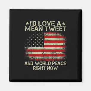 Kärlek i Elaket Tweet och World Peace Höger nu Magnet