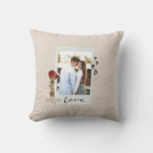 Kärlek i Elegant Script Photo med Heart