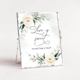 Kärlek i eleganten guld i blommigt är sött. poster