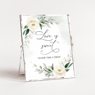 Kärlek i eleganten guld i blommigt är sött. poster
