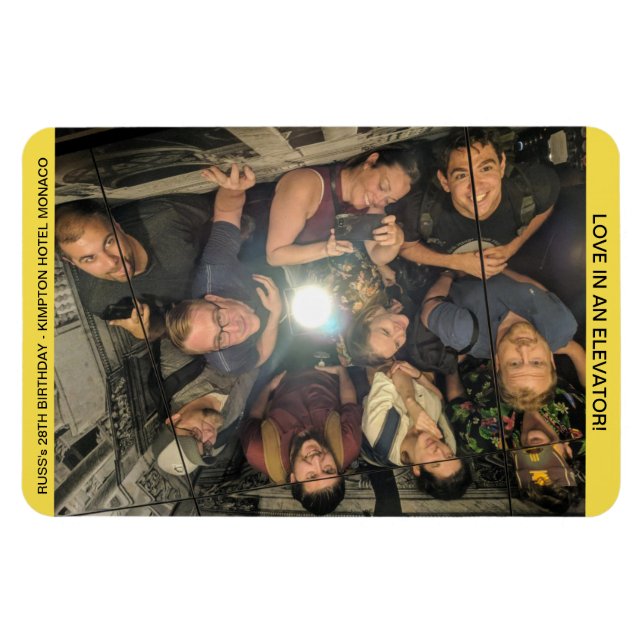 Kärlek i en Elevator Russ Birthday Magnet (Horisontell)