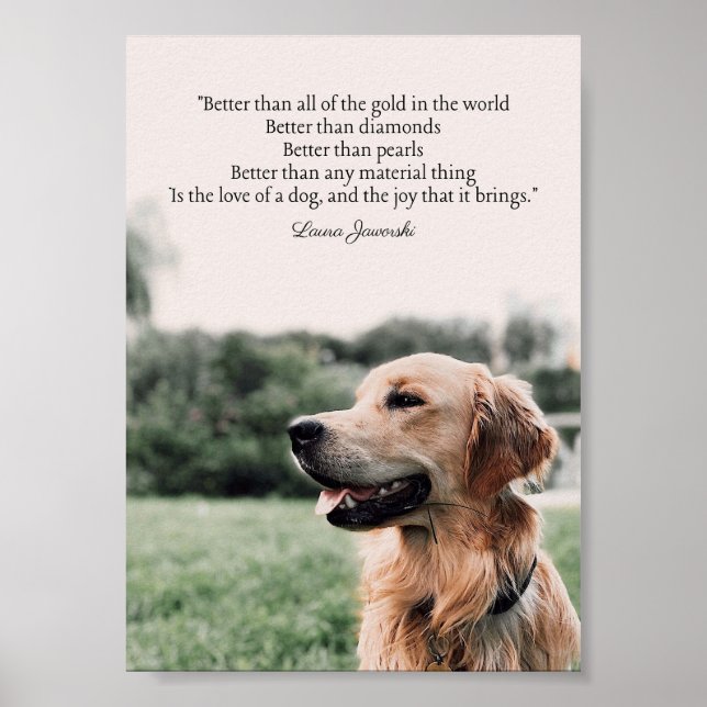 Kärlek i en Hund som Poster av Laura Jaworski (Framsidan)