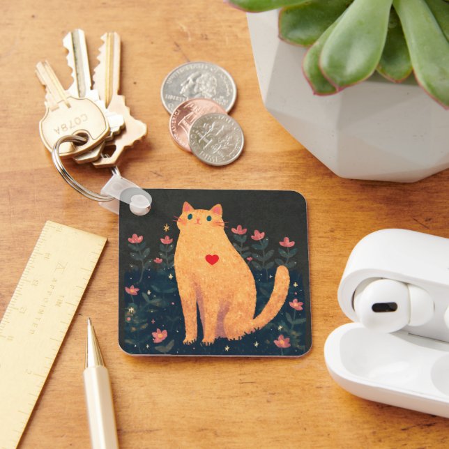 Kärlek i en katt, en Charles Dickens' citat Nyckelring (Skrivbord)