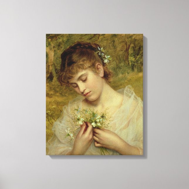 Kärlek i en Mist (olja på canvas) Canvastryck (Framsida)