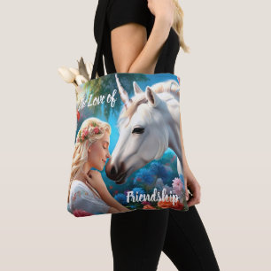 Kärlek i en prinsessa för hennes Unicorn Tygkasse