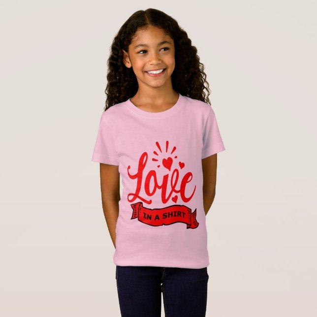 Kärlek i en shirt, Valentine Hearts & Kärlek, ZFJ T Shirt (Hel framsida)