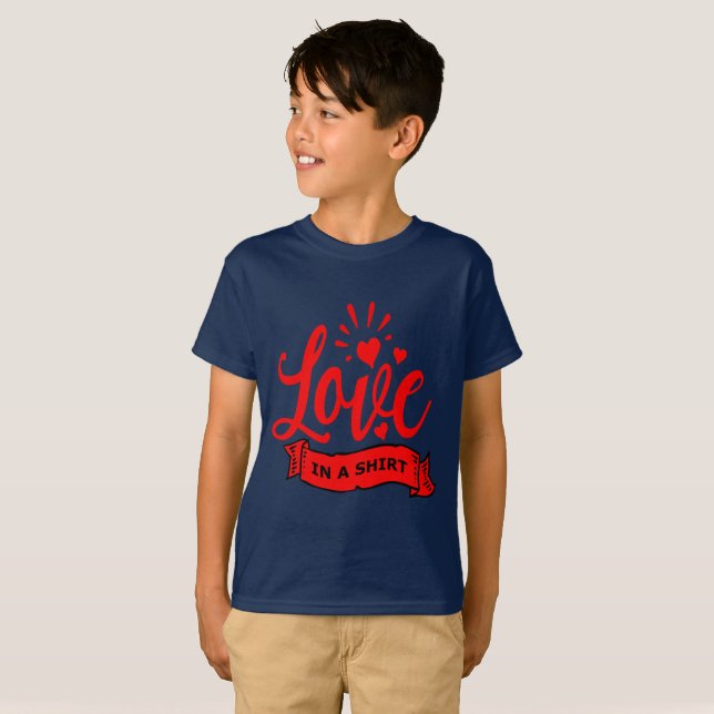 Kärlek i en shirt, Valentine Hearts & Kärlek, ZFJ T Shirt (Hel framsida)