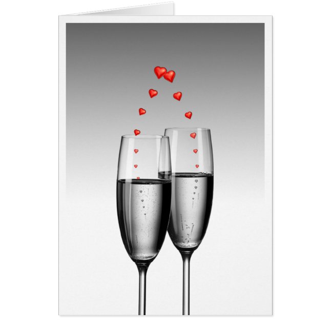 Kärlek i exponeringsglas hälsningskort (Framsidan)